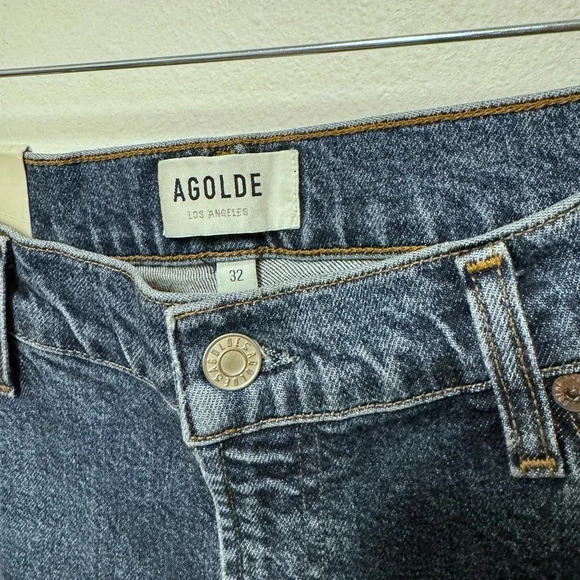 NWT $230 AGOLDE Denim Wilder Mid-Rise Cropped Straight Leg Jeans - Picture 4 of 8